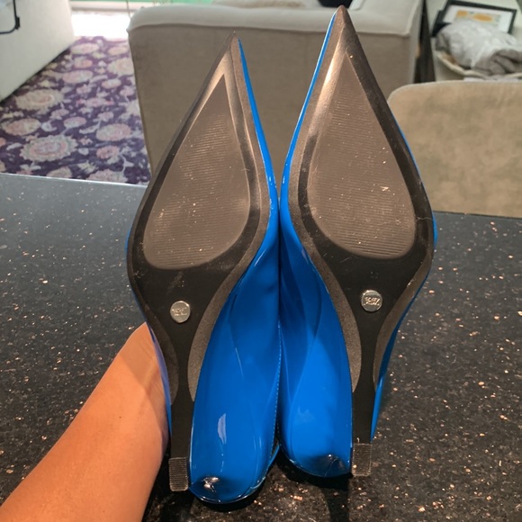 ZARA electric blue wedge slides. Size 38 From Fall 2022. Sold out! Worn 2x. - Picture 4 of 5